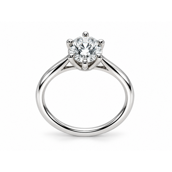 Pre Owned 18ct White Gold Diamond Solitaire ZC38